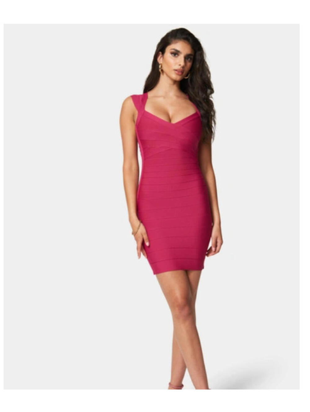 NWT Bebe Pink Bandage Dress Large